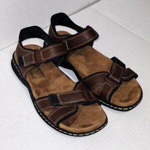 Dr. Scholl's Brown and Black Men's Sandals